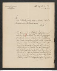 k.k. naturhistorisches Hofmuseum, Intendanzakten 1885-1896 (Hauer), Aktenzahl Z.235/1887, Seite 1